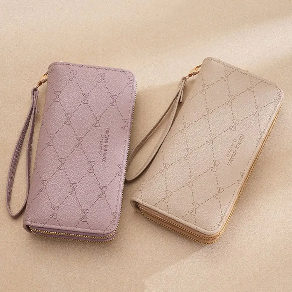 

Zipper Long Wallet Multifunctional Large Capacity Leather Card Holder HandBags Women