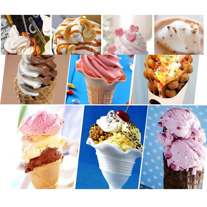 Ice Cream Machine GQ-618STB 1800W Commercial Desktop Vertical Small Automatic Home Soft LCD Panel Puffing Maker Countertop