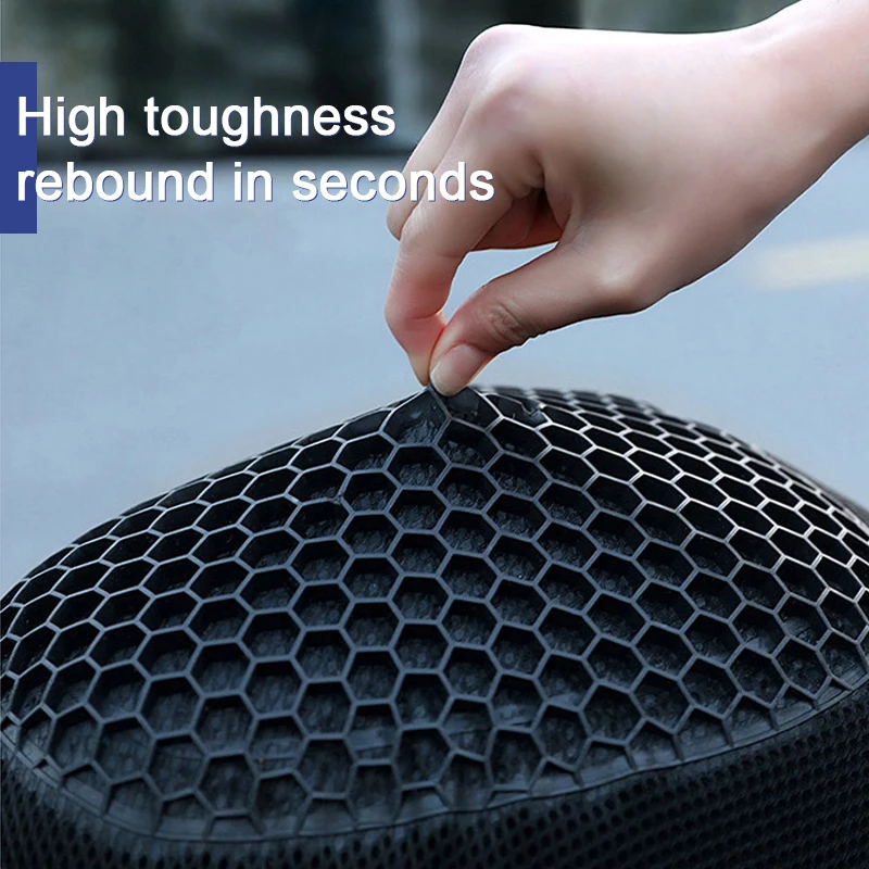 SEAMETAL summer motorcycle silicone seat pad 3D honeycomb mesh cover electric bike