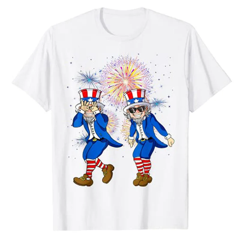 

Uncle Sam Griddy Dance Funny 4th of July Independence Day T-Shirt American USA Proud Graphic Tee Tops Daddy Father Husband Gifts