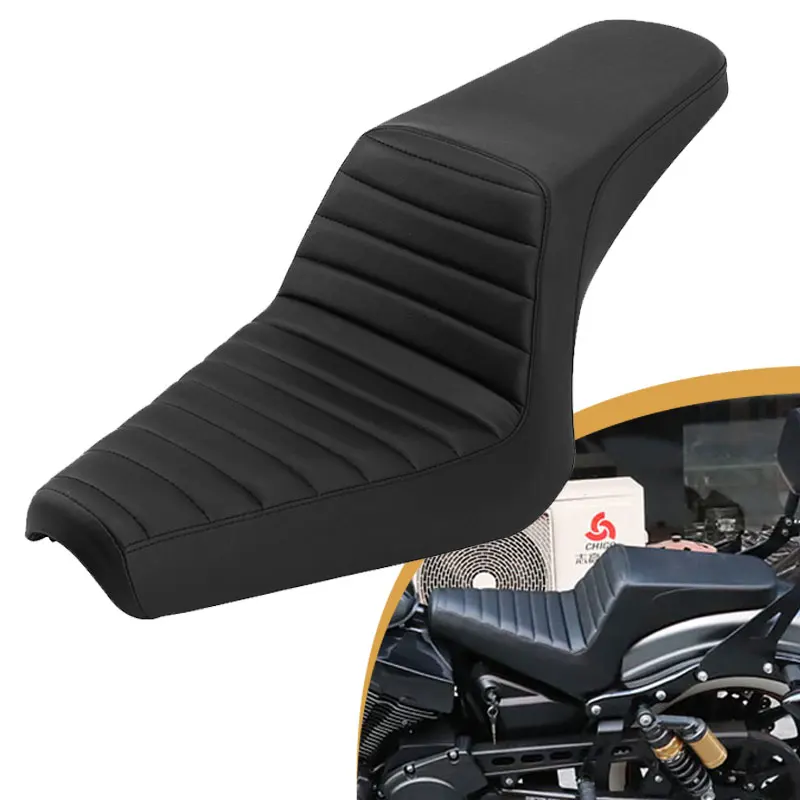 

Motorcycle Black Front Driver & Rear Passenger PU Leather Two Up Seat For Yamaha Bolt 950 XV950 XVS 950 R/C SPEC 2013-2019