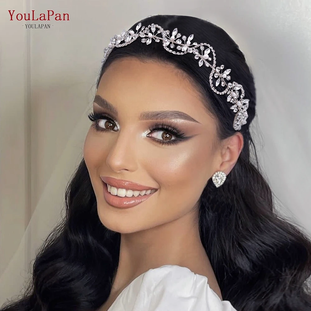 Bridal Headband Wedding Rhinestone Hair Accessories Women Headwear Dancing Party Headpiece Handmade Headdress HP266