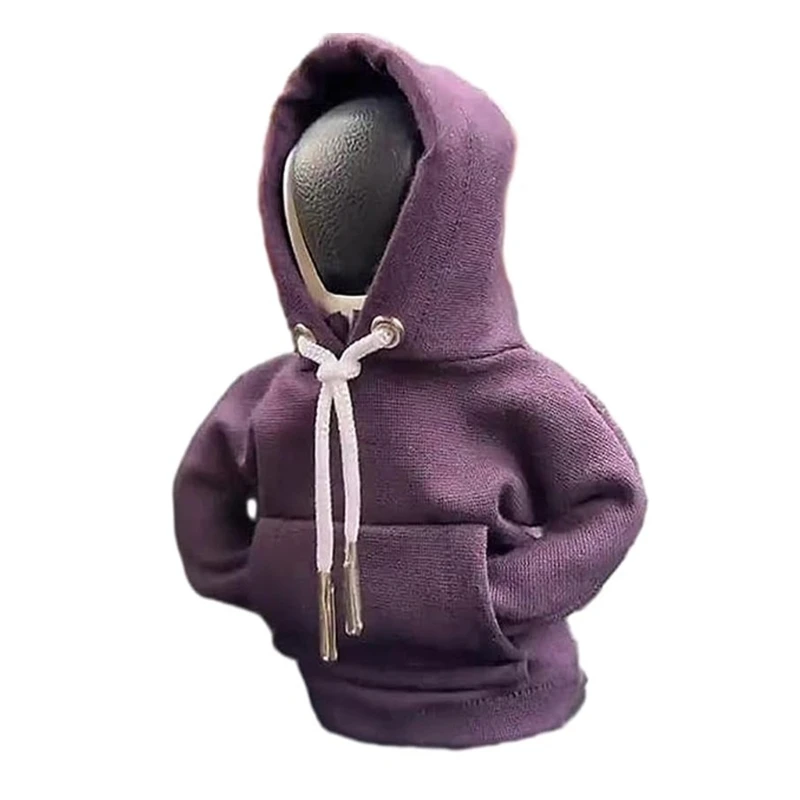 1pc Purple Car Gear Shift Knob Hoodie Accessory, Novelty Car Interior  Decoration