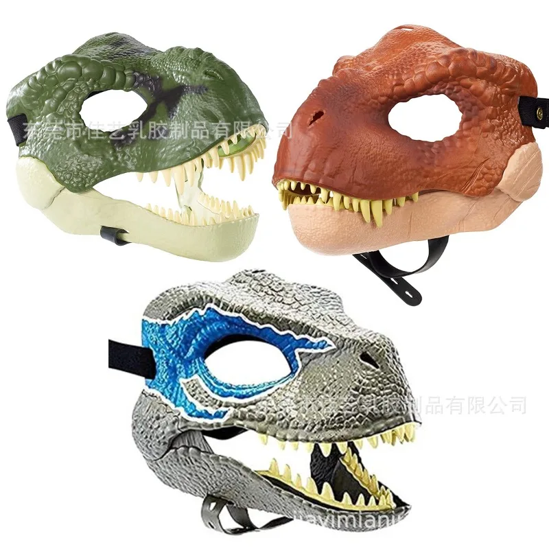 

Halloween Dinosaur Mask Opening Mask Christmas Party Costume Animal Tyrannosaurus Rex Dinosaur Mask Headcover
