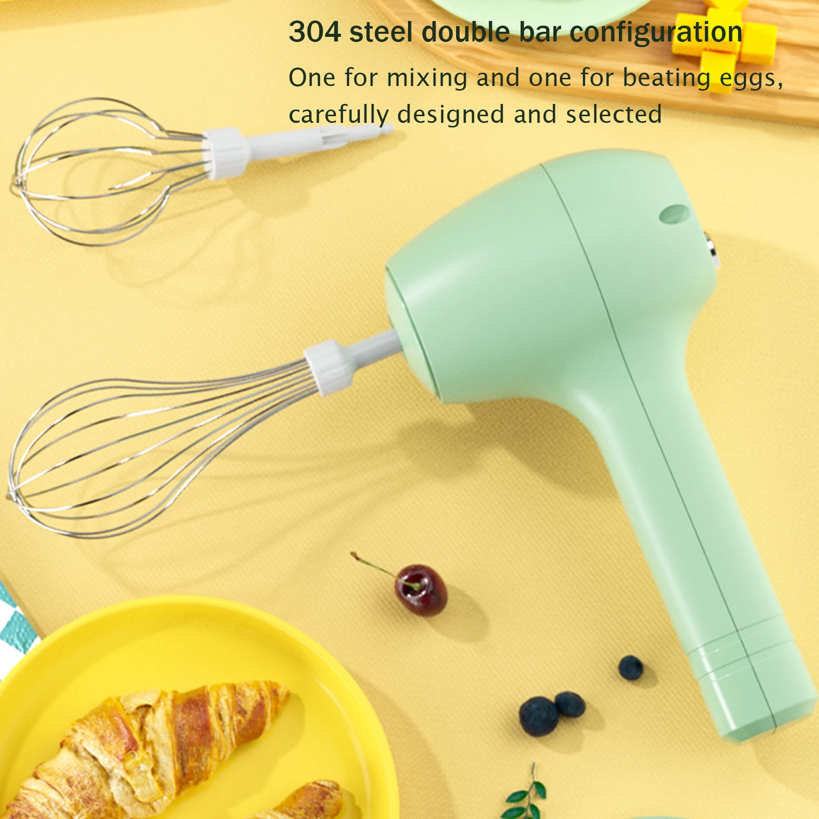 1pc ABS Electric Whisk Baking Tool, Modern Whipped Egg White Cream Cake  Blender For Kitchen