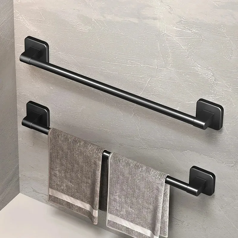 Description Picture 5 of itemBathroom Towel Holder White Without Drilling Bathroom Black Towel storage rack Towel Bar non perforated suction cup wall mounted