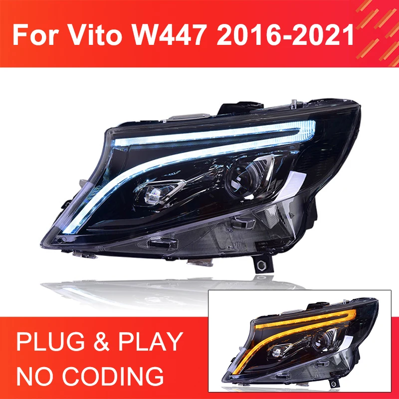 LEDHeadlightAssemblyforBenzVitoV250V26020162021Headlights