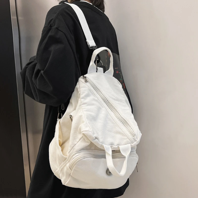 Laptop Girl Travel Brown Bag Fashion Female College Student Backpack Small Cool Women School Bags Ladies Canvas Vintage Backpack stylish backpacks for school