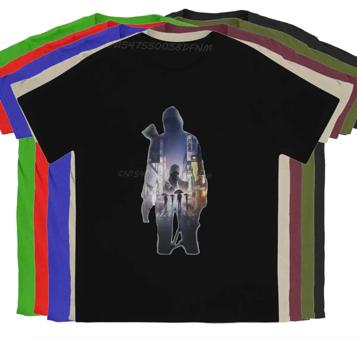 Ghostwire Tokyo Izuki Akito Game Promotion T Shirt For Men Best Seller Camisas Basic T-Shirt Hip Hop Gifts Outdoorwear