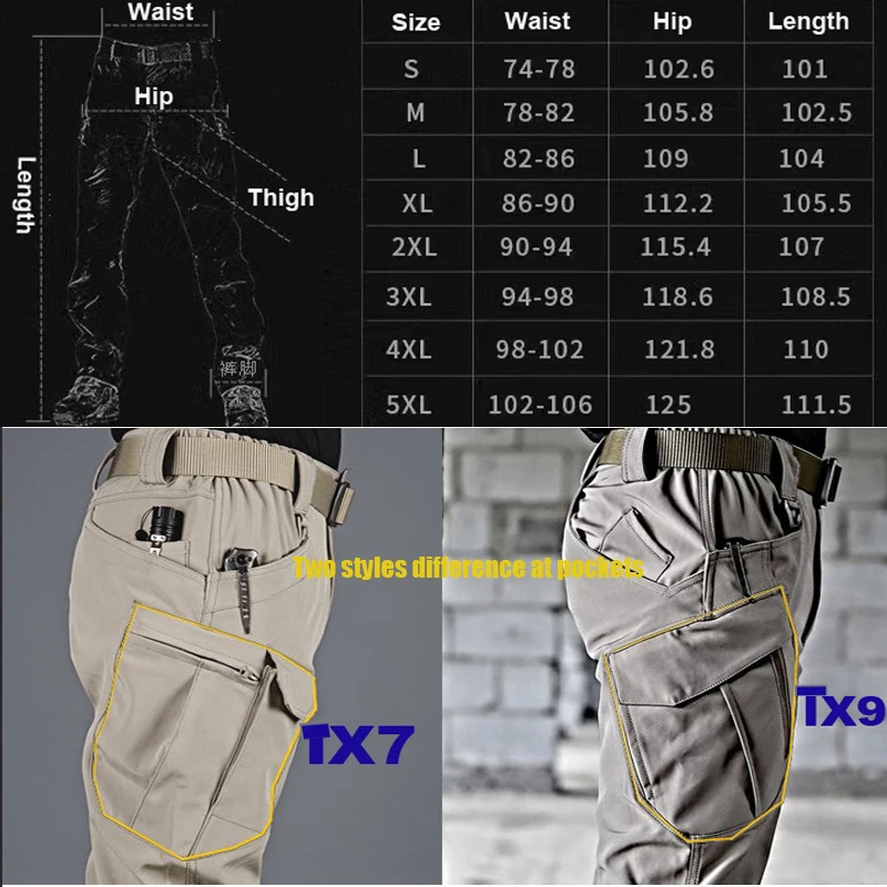 Hiking Pants Men S-5XL Winter Waterproof Fishing Climbing Trekking Hunting Camping Ski Tactical SoftShell Hiking Military Pants Army Trousers