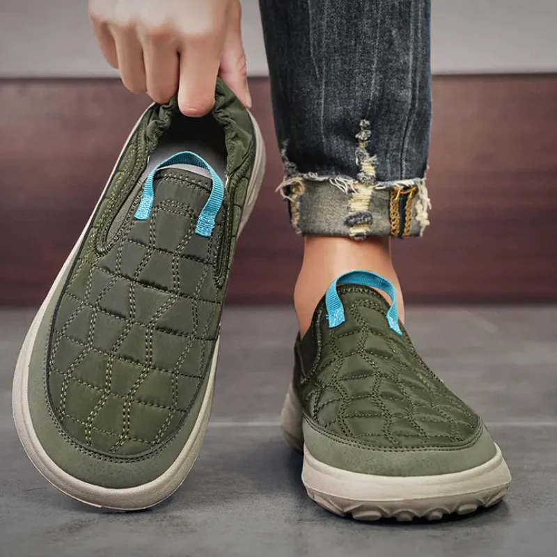 Casual Men's Sneakers Thick Sole Comfortable Outside Vulcanised Shoes Trend Anti-slip Soft Bottom Round Toe Slip on Loafers 3