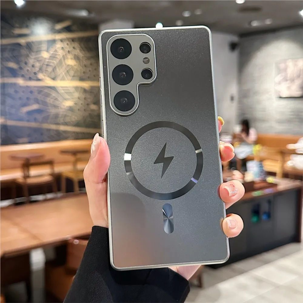 Titanium Matte Magnetic Shockproof Case with Lens Protection