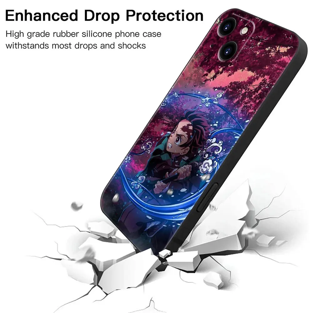 Anime Demon Slayer For iPhone XR 11 XS 7 13 Pro Max 12 8 Plus 14 X Mini 5S 6 SE2 SE2022 5 SE Original Fundas iphone 13 mini waterproof case