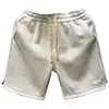 Men Summer Wide Shorts Cotton Blend Multi-pocket Stretch Waist Solid Color Cool Trendy Beach Casual Loose Shorts Sports Trousers 5