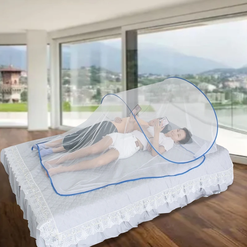 만능 휴대용 캠핑 텐트, 싱글 더블 침대, 성인용 접이식 벙크 메쉬 그물, 통기성 모기장, 360 ° 