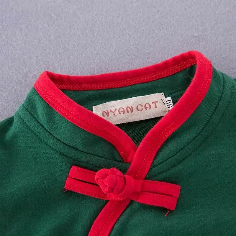 Kids Coats Baby Boy T-shirt Girls Coat Chinese style Long Sleeve T-shirt Baby Spring Autumn Clothes E18211