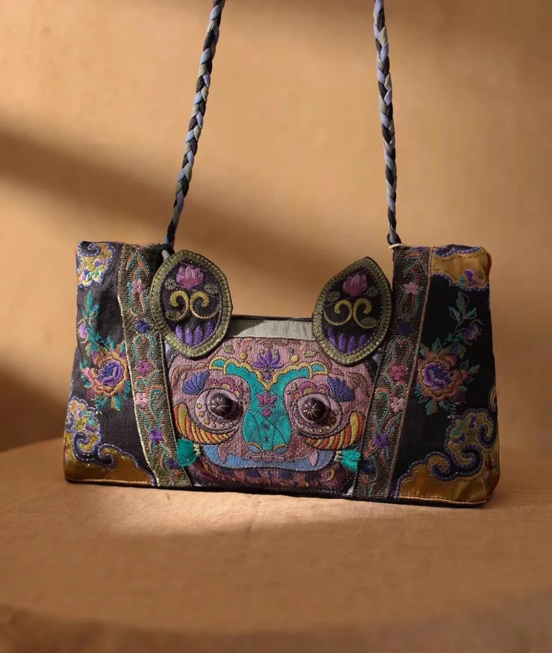 Двухсторонние этнические сумки с вышивкой, женская сумка ручной работы из хлопка и льна, Высококачественная Ретро сумка через плечо