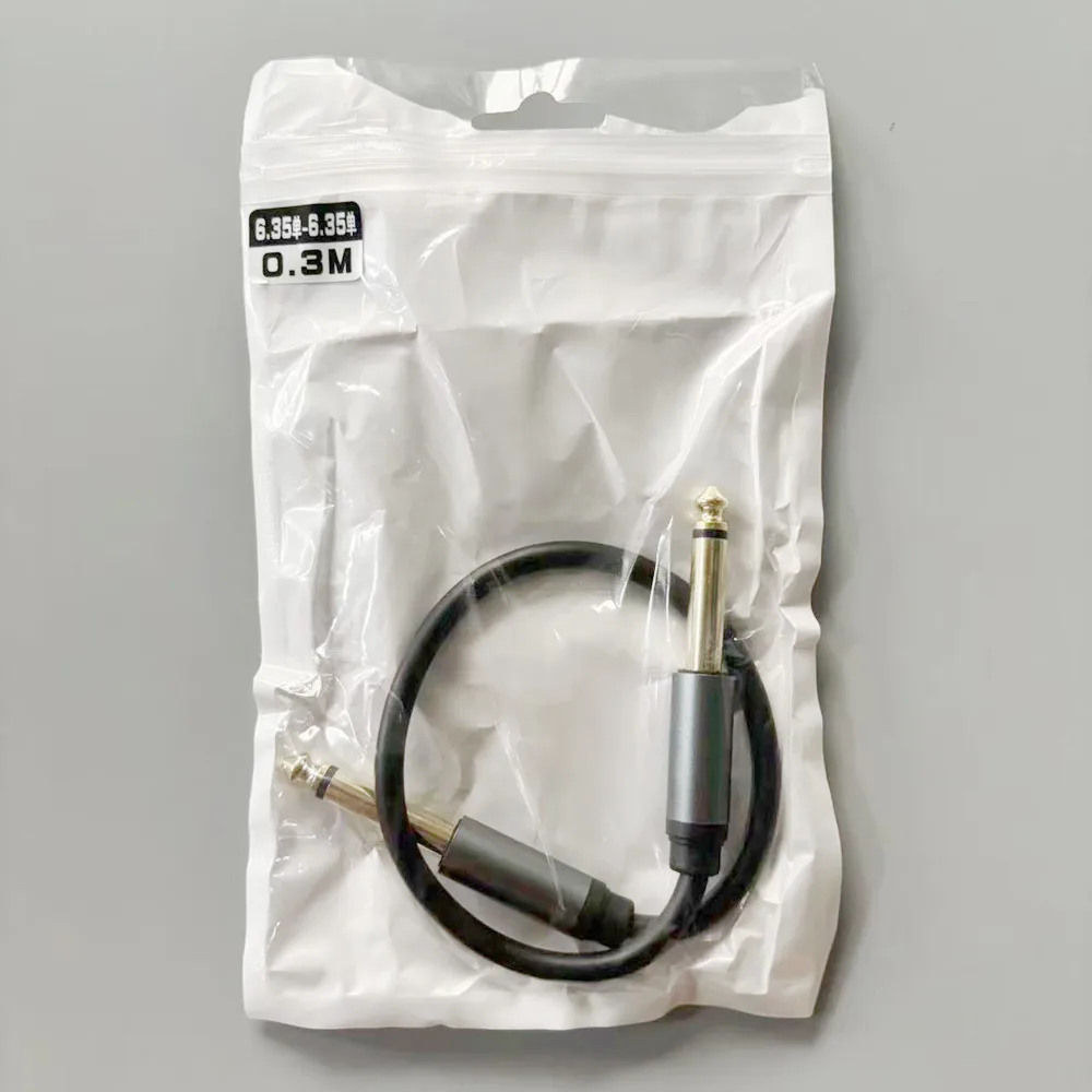 Premium Guitar Patch Cable - 6.35mm Mono Jack Instrument Cord, Male to Male, Various Lengths