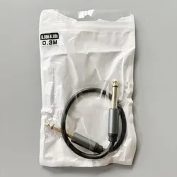 Premium Guitar Patch Cable - 6.35mm Mono Jack Instrument Cord, Male to Male, Various Lengths - 1 Piece (0.3 Meter)