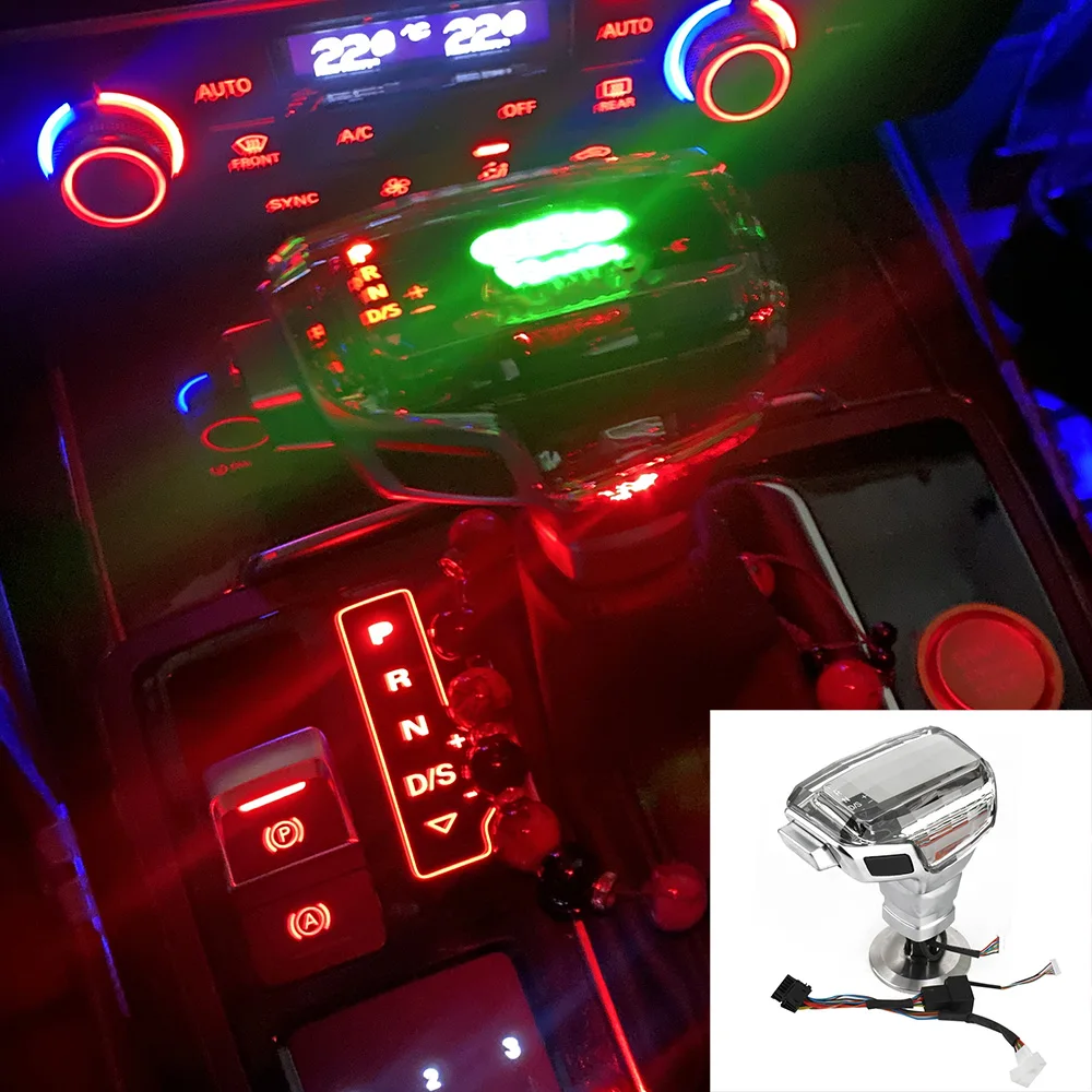 

For Audi A6 C6 C7 A4 B8 S6 A7 A5 Q5 Q7 4L A3 8P S5 S7 accessories Lever change Gear Shift Knob stick LED Crystal Gearbox handle