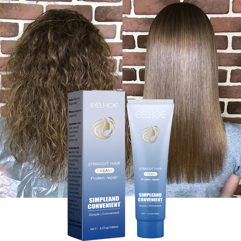 100ml Keratin Hair Straightening Cream Professional Damaged Treatment Faster Smoothing Curly Hair Care Protein Correction Cream