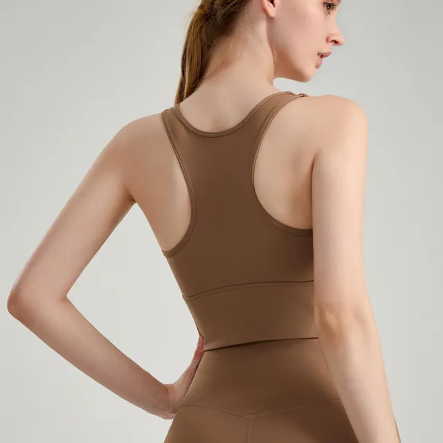 Sports bra Women Fitness Yoga Gym Top Solid Color Breathable Nylon Underwear High Support Crop Top Quick Dry Sportswear 2