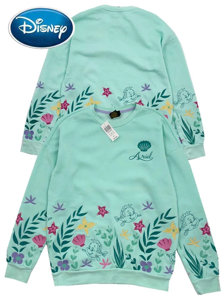 Disney Sweatshirt Sweet The Little Mermaid Ariel Princess Flounder Fish