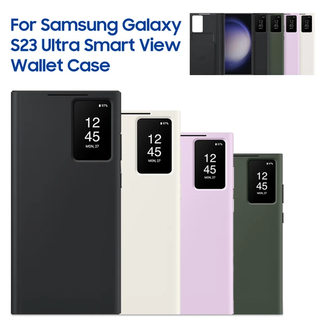 Smart View Intelligent Wallet Case For Samsung Galaxy S23 Ultra SM-S918B Smart View Flip Phone, funda s23 ultra - Vimarsana News