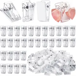 Self - Adhesive Clear Wall Clips for Hanging Photos and Posters (10/20/30 Pack) (Transparent 10pcs)