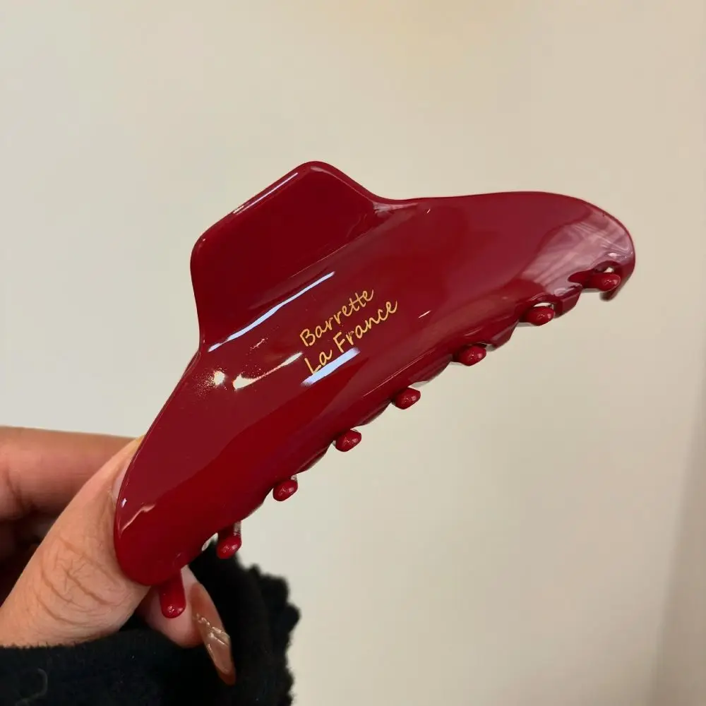 헤어드레스 대형 헤어 클로 10.5CM 아세테이트 헤어핀 레드 헤어웨어 소녀 여성용