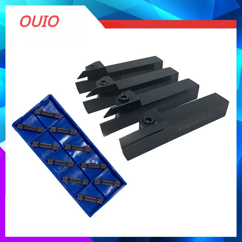 Lot De 10 Inserts Carbure MGMN150-G + 1 Porte-outil Tour MGEHR1212-1,5 - Pour Rainurage Et Usinage Précis