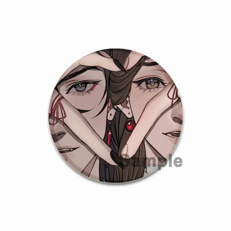 thumbnail image 1 of Insignia de anime con la bendición del oficial del cielo, broches con forma de figura de dibujos animados de Xie Lian, pines de esmalte exquisitos para cosplay, accesorios para mochilas, 1 of 5