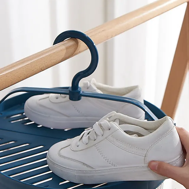 Műanyag Összecsukható Mosoda Szárító Állvány Nagy Teherbírású 360 ° -Os Forgó Fogasok Kalapok Sálak Kesztyű - Image 6