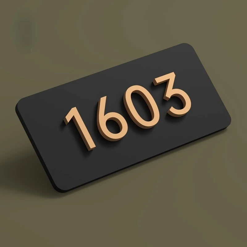 Personalizado Acrílico Porta Placas Número Pessoal Sinal da Loja Dourado Flutuante Escritório Casa Apartamentos Restaurante Moderno Não