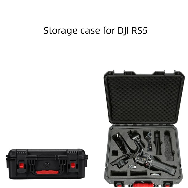 Poignée renforcée de la boîte de rangement anti-explosion rigide pour DJI RS5, transport facile.