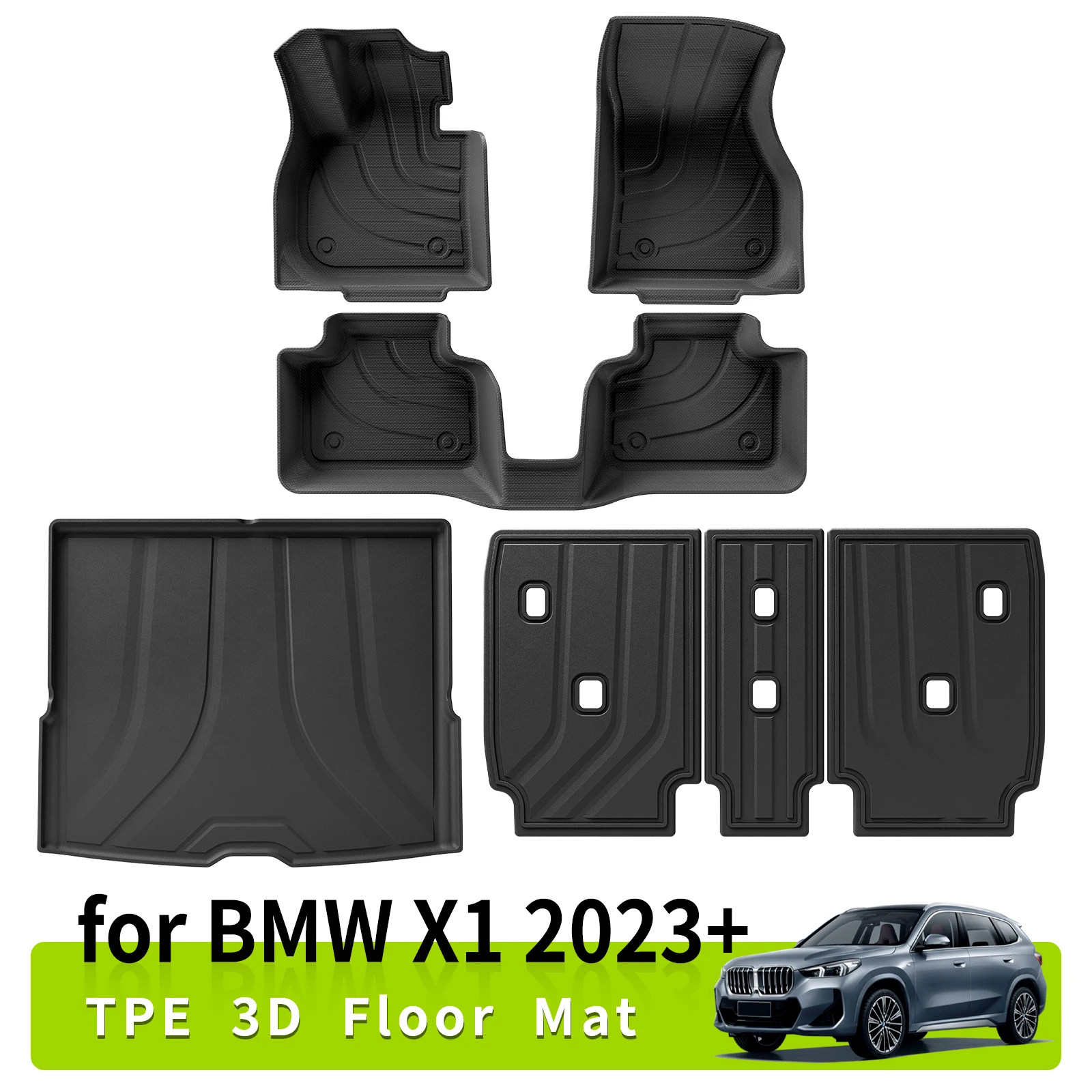 bmw tpe 자동차매트 자동차 바닥 매트 트렁크 패드, 2022 2023 BMW X1 IX1 2024 X2 IX2 방수 미끄럼 방지 패드, 3D TPE 왼손 운전 bmw tpe 자동차매트 자동차 바닥 매트 트렁크 패드, 2022 2023 BMW X1 IX1 2024 X2 IX2 방수 미끄럼 방지 패드, 3D TPE 왼손 운전