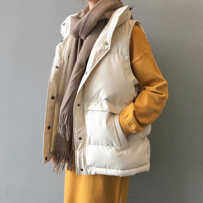 

Short Cotton Jacket Waistcoat Women New Autumn and Winter Outerwear Vest Versatile Loose Jacket Cotton Jacket for Women
