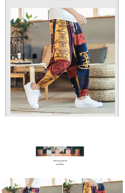 Pantaloni Harem Uomo Con Stampati - Larghi, Comodi, Con Elastico In Vita E Tasche, Ideali Per Casual, Sport O Casa - Foto 8