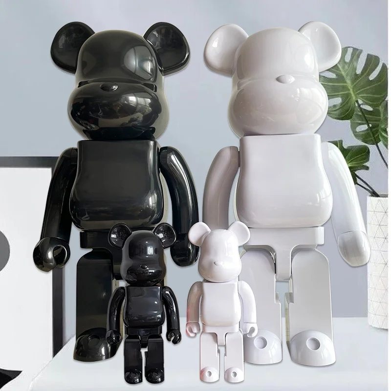 

DIY Bearbricks 400% Toys Building Block Bear Figure Brinquedo Violence Bear White Model Coloring Hand Made Model Navidad Gift