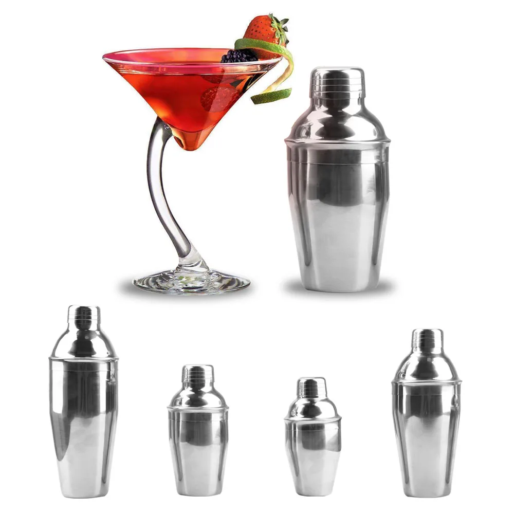 Cocktail Shaker 1PC Professional Party Bar Tools Barware Boston Martini Cocktail Wine Mixer Stainless Steel Cocktail Shaker 250/350/550/750ml