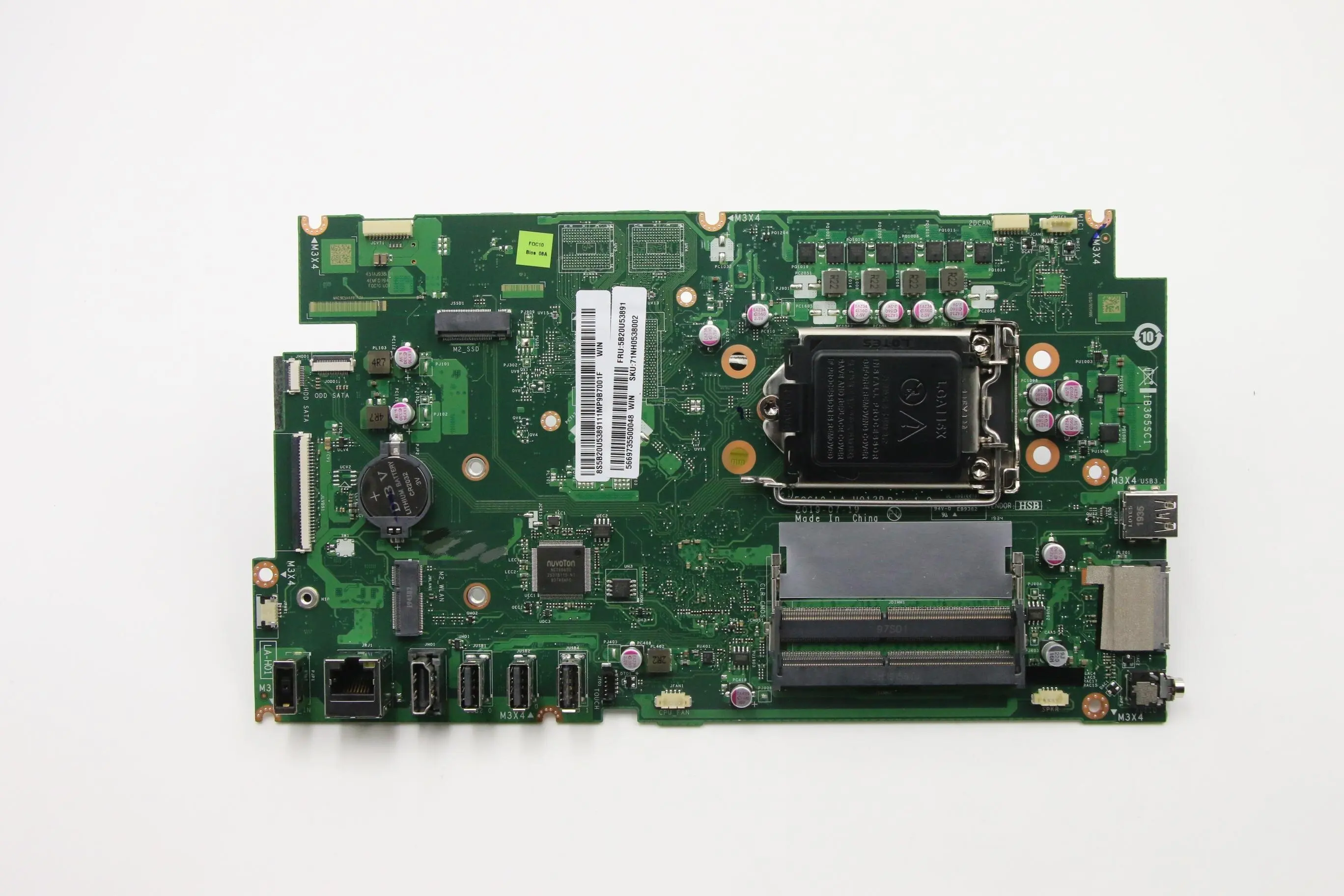 

SN LA-H012P FRU PN 5B20U53891 Model Multiple compatible replace A340-24ICK A340-22ICK All-in-One IdeaCentre computer motherboard