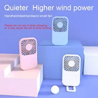 Compact Mini Fan Rechargeable Stand Small Pocket Fan with Three Wind Speeds Powerful Range Long-lasting Fan 1