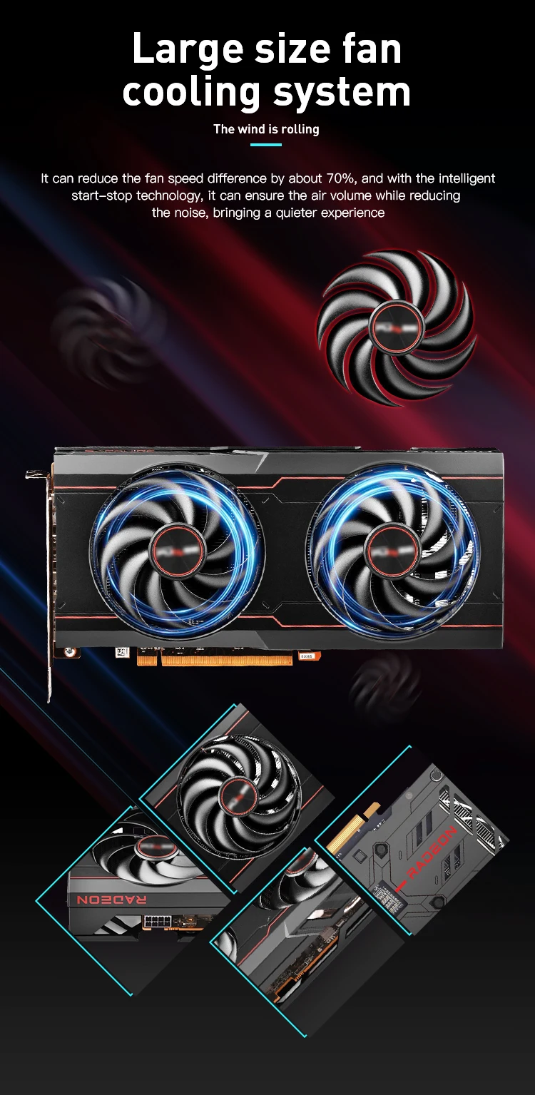 latest graphics card for pc New boxed unopened AMD RX 6600 8G Platinum Edition Gddr6 128bit dual cooling fans video memory 14000MHz graphics cards computer