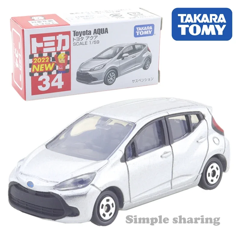 

Takara Tomy Tomica No.34 Toyota Aqua 1/59 Детская Металлическая Модель