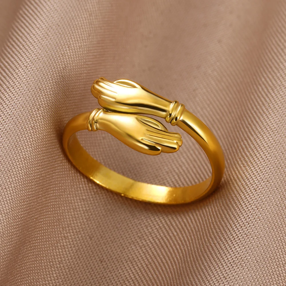 Stainless Steel Geometric Watch Rings For Women