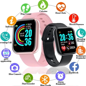 Sport Smart Watches for Man Woman Gift Digital Smartwatch Fitness Tracker wristwatch Bracelet Blood Pressure Android ios 2