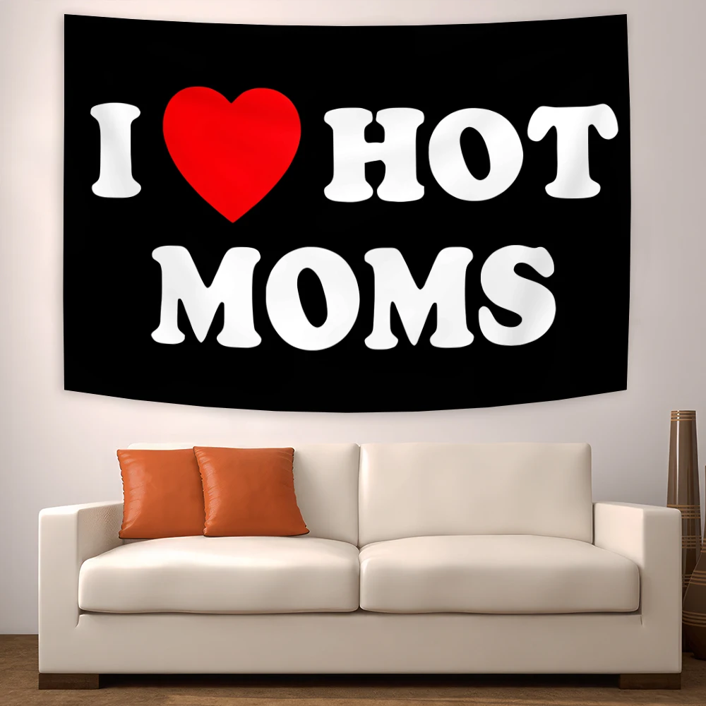 

90x150cm I Love Mom And Dad Flags Male Tapestry Home Bedroom Pop Decorate Room Best Gift Flag