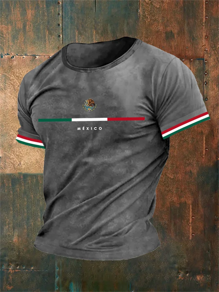 Mexico Flag 3D Print T-shirts Summer Mexican Men Woman Short