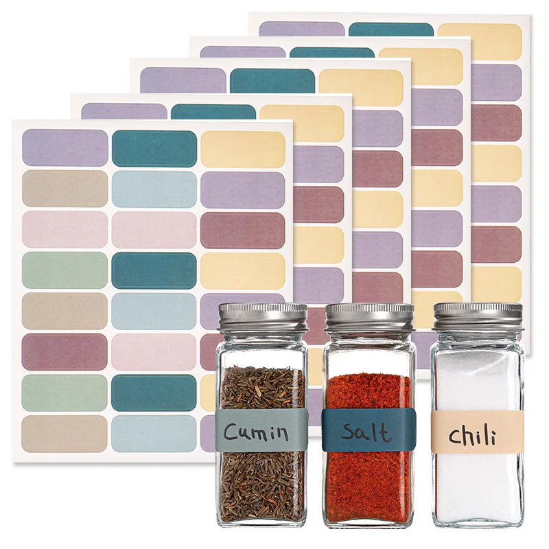 Description Picture 4 of itemMorandi Color Index Stickers Spice Can Label Kitchen Room Spice Jar Labels Self Adhesive Categorized Label Tag Marker Paper