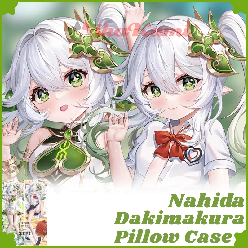 

Nahida Dakimakura Genshin Impact Game Full Body Pillowcase Pillow Case Sexy Hugging Cushion Cover Case Home Bedding Otaku Decor